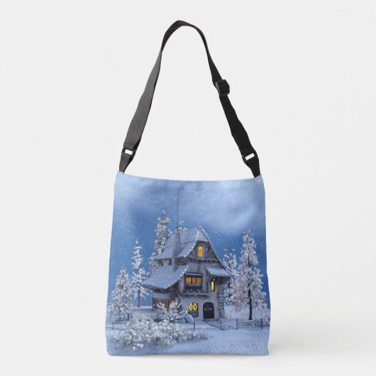 Kerstsneeuw op het ontbijt crossbody tas (Achterkant)
