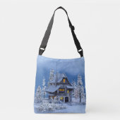 Kerstsneeuw op het ontbijt crossbody tas (Voorkant)