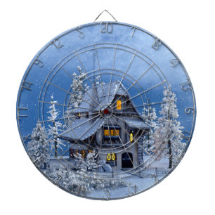 Kerstsneeuw op het ontbijt dartbord