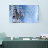 Kerstsneeuw op het ontbijt spandoek (Beurs)