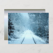 Kerstsneeuw op het spoor briefkaart (Voorkant / Achterkant)