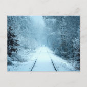 Kerstsneeuw op het spoor briefkaart (Voorkant)