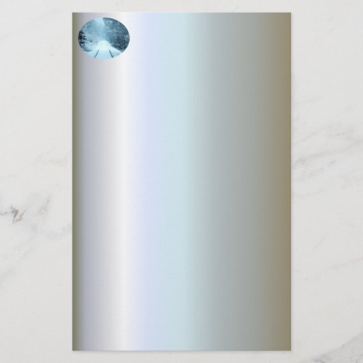 Kerstsneeuw op het spoor briefpapier (Voorkant)