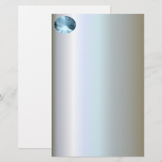 Kerstsneeuw op het spoor briefpapier (Voorkant / Achterkant)