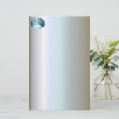 Kerstsneeuw op het spoor briefpapier (Staand voorkant)