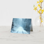 Kerstsneeuw op het spoor kaart (Gele Bloem)