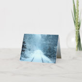 Kerstsneeuw op het spoor kaart (Voorkant)