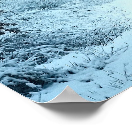 Kerstsneeuw op het spoor poster (Hoek)