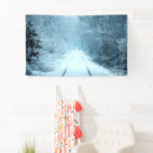 Kerstsneeuw op het spoor spandoek (Insitu)