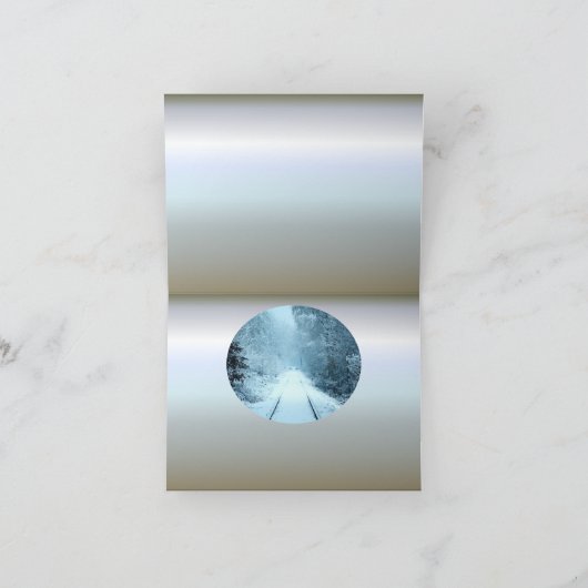 Kerstsneeuw op spoorrails kaart (Binnen)