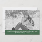 Kerstsneeuw overlay twee foto kaart (Achterkant)