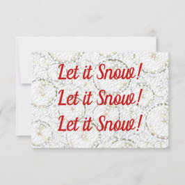 Kerstsneeuw Plat Notitiekaart Notitiekaartje