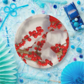 Kerstsneeuw Rode feestdagen kerstmis Papieren Bordje (Feest)