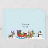 Kerstsneeuw Scene 2zijdig/plat/kaart/& env 7"x5" Feestdagenkaart (Voorkant / Achterkant)