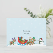 Kerstsneeuw Scene 2zijdig/plat/kaart/& env 7"x5" Feestdagenkaart (Staand voorkant)