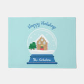 KERSTSNEEUW WERELDBOL DEURMAT (Voorkant)