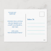 KERSTSNEEUW WERELDBOL FEESTDAGENKAART (Achterkant)