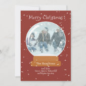 Kerstsneeuw Wereldbol Foto op maat van Kaart (Voorkant)