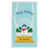 KERSTSNEEUW WERELDBOL KLEIN CADEAUZAKJE (Voorkant)