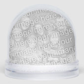 Kerstsneeuw wereldbol met aangepaste foto en tekst sneeuwbol (Voorkant)