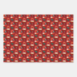 Kerstsneeuw Wereldbol met ballerina Ornamenten Inpakpapier Vel