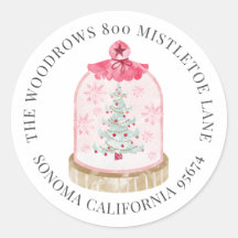 Kerstsneeuw Wereldbol Retouradres