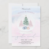 Kerstsneeuw Wereldbol Winter Gender onthulling Kaart (Voorkant)