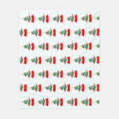 Kerstsneeuwbal Fleece Deken (Voorkant)