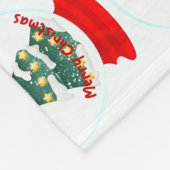 Kerstsneeuwbal Fleece Deken (Hoek)