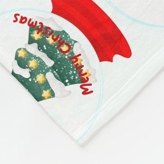 Kerstsneeuwbal Fleece Deken (Hoek)