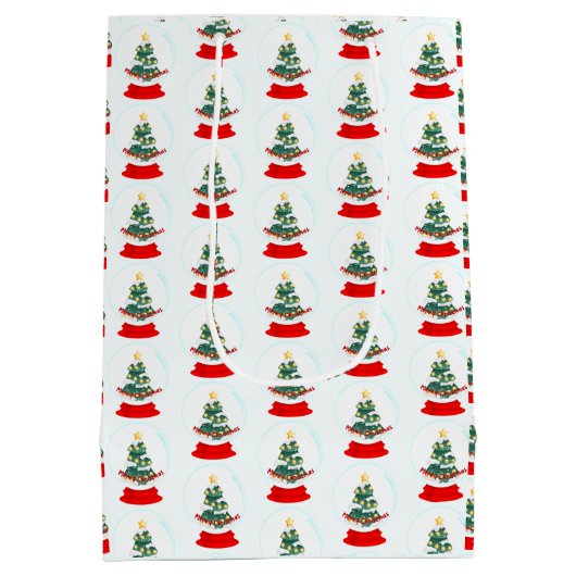 Kerstsneeuwbal Medium Cadeauzakje (Achterkant)