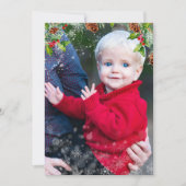 kerstsneeuwbekleding Aanpassen Fotoplatte Kaart (Voorkant)