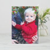 kerstsneeuwbekleding Aanpassen Fotoplatte Kaart (Staand voorkant)