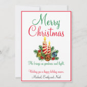 kerstsneeuwbekleding Aanpassen Fotoplatte Kaart (Achterkant)