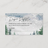 Kerstsneeuwberg Winter Luier Raffle Informatiekaartje (Voorkant)