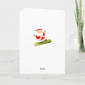Kerstsneeuwboarden Feestdagen Kaart (Achterkant)