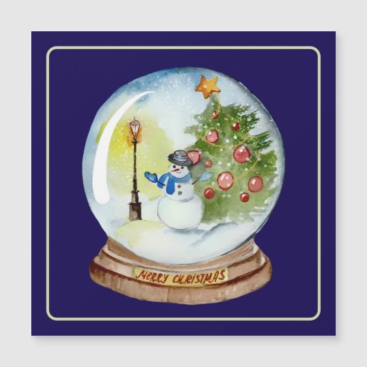Kerstsneeuwbol met Sneeuwman & Boom (Voorkant)