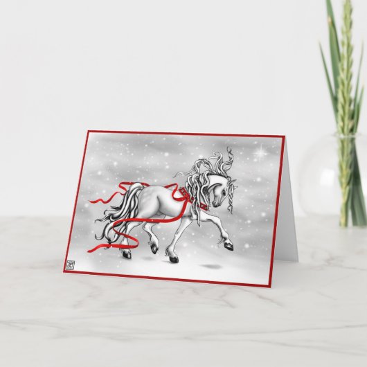 kerstsneeuwcellen feestdagen kaart (Voorkant)