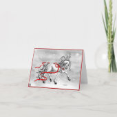 kerstsneeuwcellen feestdagen kaart (Voorkant)