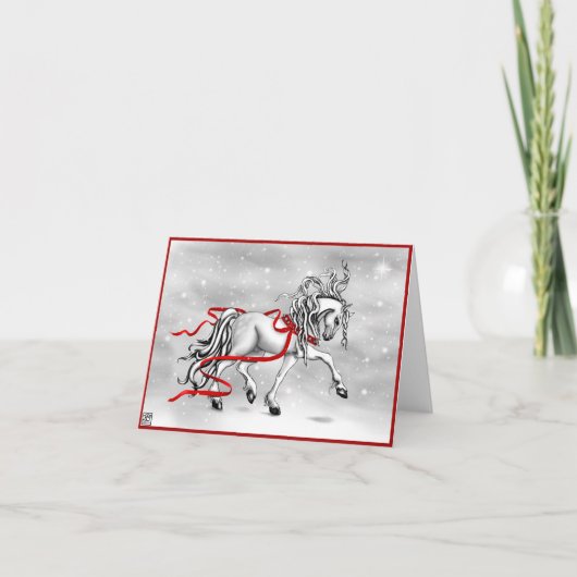 kerstsneeuwcellen feestdagen kaart (Voorkant)