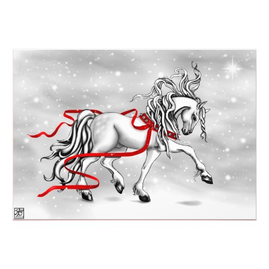 kerstsneeuwcellen foto afdruk (Voorkant)