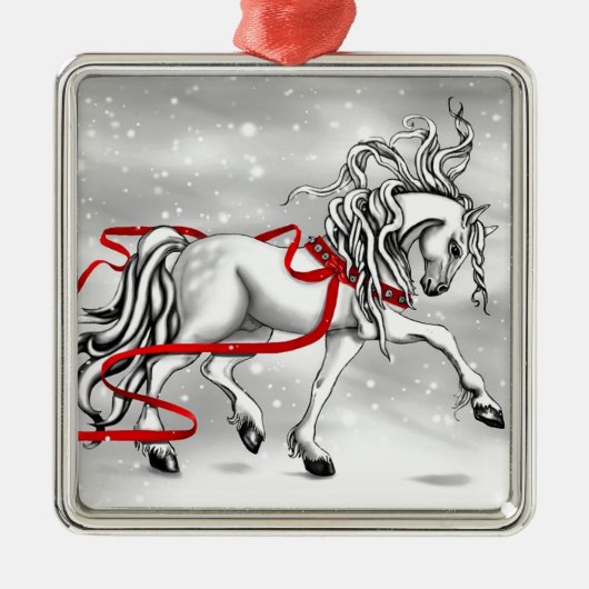 kerstsneeuwcellen metalen ornament (Voorkant)