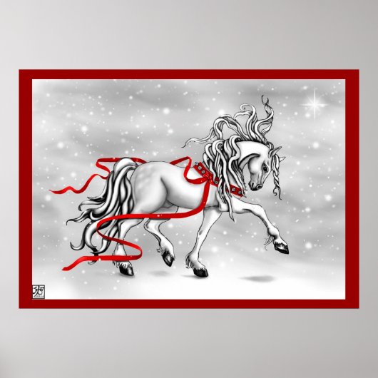 kerstsneeuwcellen poster (Voorkant)