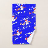 kerstsneeuwdagen, keukendoekjes, Snowman Bad Handdoek (Handdoek)