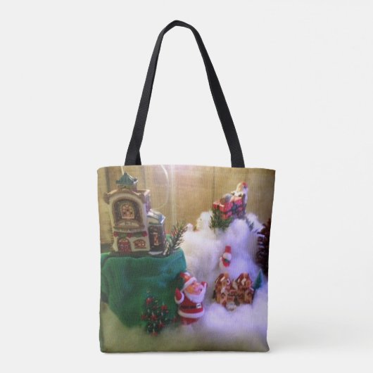 Kerstsneeuwdorp Terrarium AllOverPrint Tas (Achterkant)