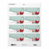 Kerstsneeuwen + Santa sleigh cadeau labels (Full Sheet)