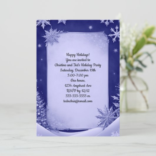 Kerstsneeuwfeest Kaart (Staand voorkant)