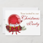 Kerstsneeuwfeest Wereldbol Kaart (Voorkant)