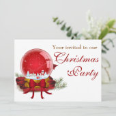 Kerstsneeuwfeest Wereldbol Kaart (Staand voorkant)