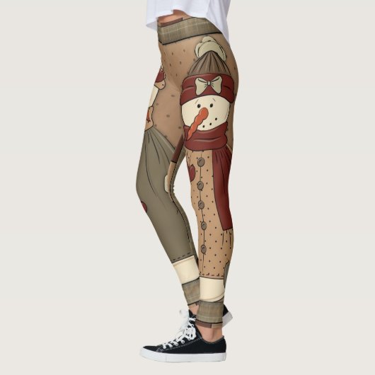 Kerstsneeuwfeestdag leuke leggings (Links)